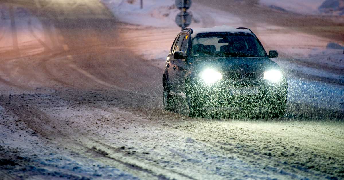 köra, bil, snö, böter