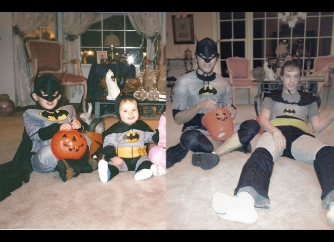 bildlista, återskapa, familj