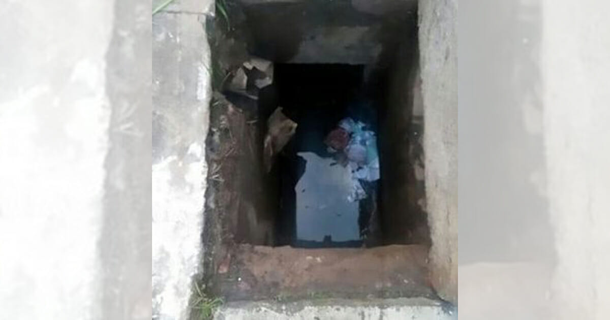 Bebis hittas i avlopp