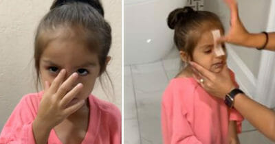 3-åring vaxar ögonbryn