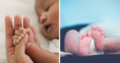 Farmor, nyfödd bebis