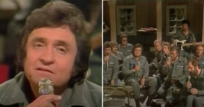 Johnny Cash sjunger Elvis klassiker